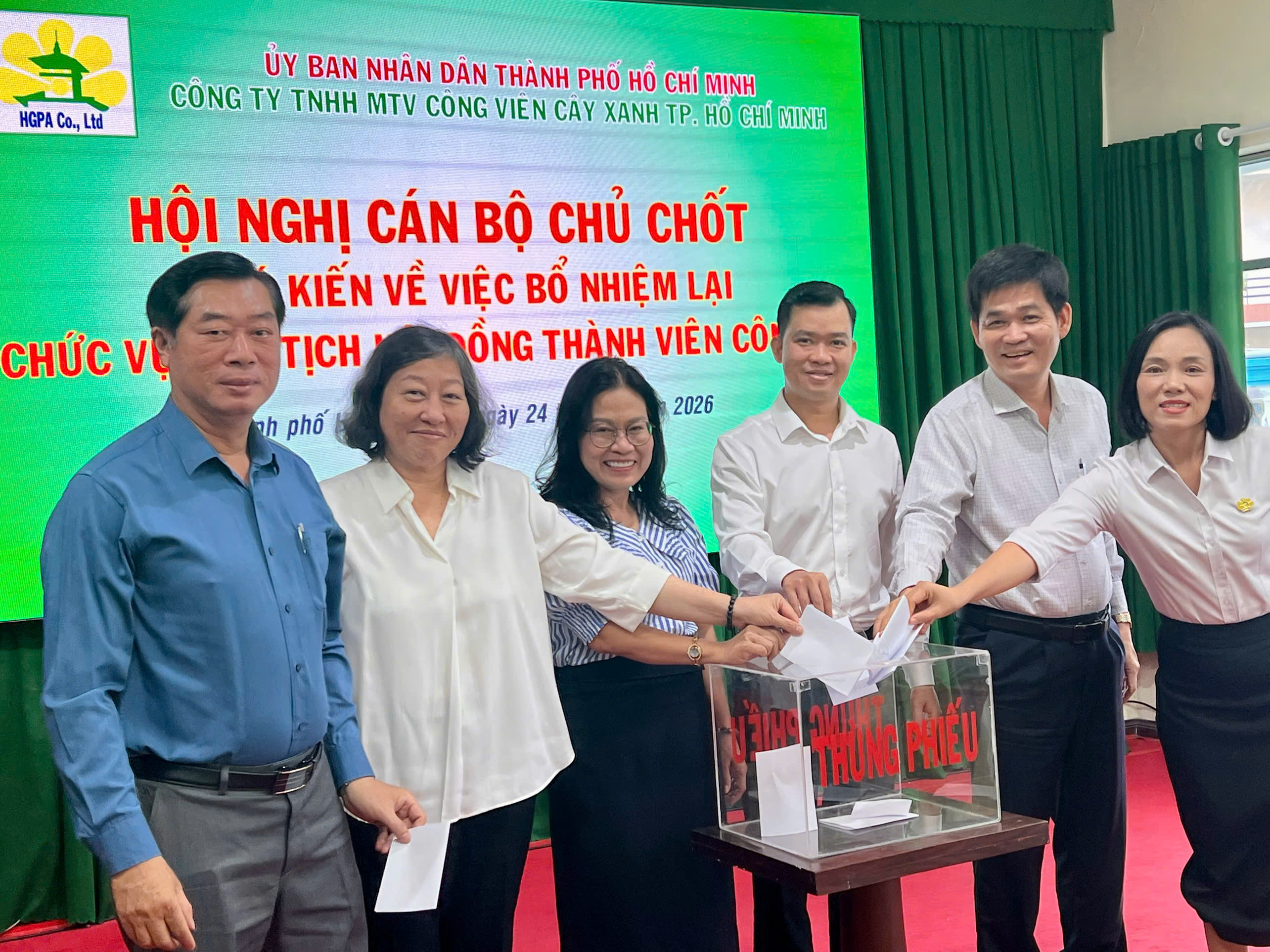 Hội nghị tổ chức quy trình bổ nhiệm lại chức danh Chủ tịch Hội đồng thành viên Công ty TNHH MTV Công viên cây xanh TP.HCM