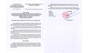 Quyết định về việc phê duyệt Kế hoạch lựa chọn nhà thầu dự toán mua sắm dịch vụ thi công phục vụ phần xây dựng, hệ thống tưới thuộc Gói thầu XL-10