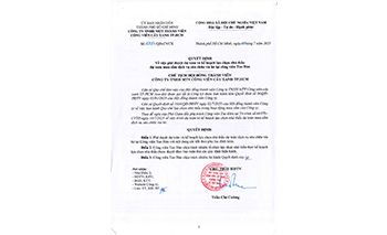 Quyết định về việc phê duyệt dự toán và kế hoạch lựa chọn nhà thầu dự toán mua sắm dịch vụ sửa chữa vỉa hè tại công viên Tao Đàn