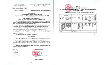 Quyết định về việc phê duyệt kế hoạch lựa chọn nhà thầu dự toán mua sắm dịch vụ khám sức khỏe cho người lao động Công ty năm 2025