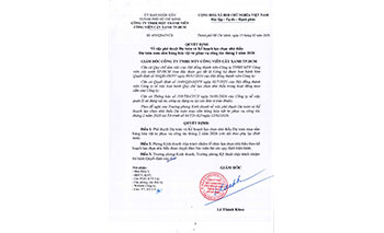 Quyết định về việc phê duyệt Dự toán và Kế hoạch lựa chọn nhà thầu  Dự toán mua sắm hàng hóa vật tư phục vụ công tác tháng 2 năm 2026