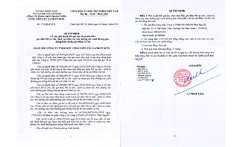 Quyết định Về việc phê duyệt kết quả lựa chọn nhà thầu  gói thầu Phi tư vấn - dịch vụ chăm sóc, bảo dưỡng cây xanh đường giao thông Khu đô thị mới Đầm Cà Ná