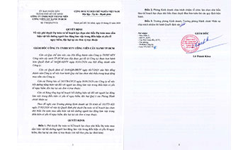 Quyết định về việc phê duyệt Dự toán và kế hoạch lực chọn nhà thầu Dự toán mua sắm hiện vật bồi dưỡng người lao động làm việc trong điều kiện có yếu tố nguy hiểm, độc hại tại các đơn vị trực thuộc