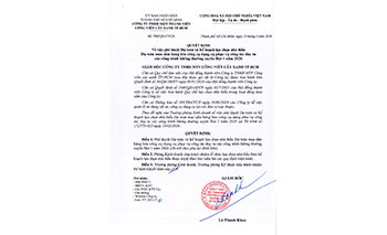 Quyết định về việc phê duyệt Dự toán và Kế hoạch lựa chọn nhà thầu  Dự toán mua sắm hàng hóa công cụ dụng cụ phục vụ công tác duy tu  các công trình không thường xuyên Đợt 1 năm 2026