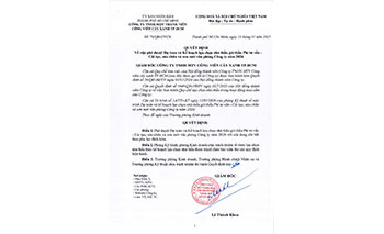 Quyết định về việc phê duyệt kết quả lựa chọn nhà thầu gói thầu phi tư vấn cải tạo, sửa chữa và sơn mới văn phòng công ty năm 2026